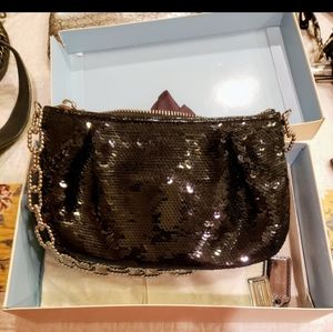 Black coach wristlet